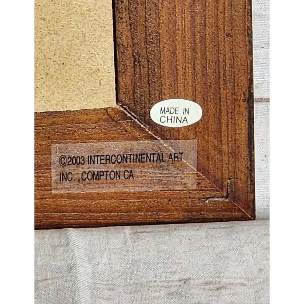 2003 Vintage Intercontinental Art Inc. Compton Wood Embossed Square Mirror